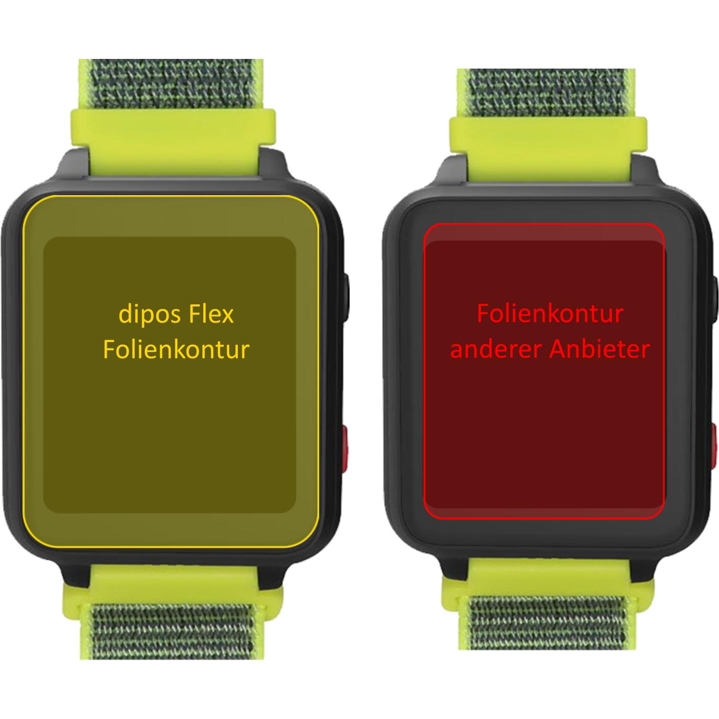Thumbnail - Dipos Displayschutzfolie Full-Cover 3D, Smartwatch Schutzfolie, Transparent