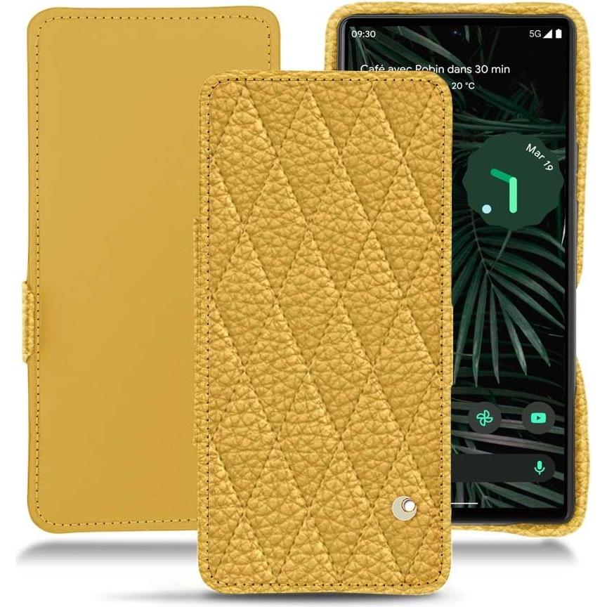 Noreve Lederschutzhülle horizontal (Google Pixel 6 Pro), Smartphone Hülle, Orange