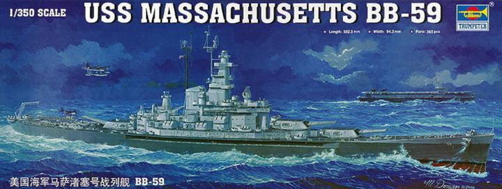 Actual product image Trumpeter USS Massachusetts BB-59