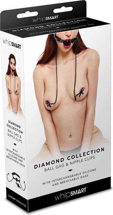 Produktbild Xgen Products Whipsmart Diamond Ball Gag W Nipple Clip