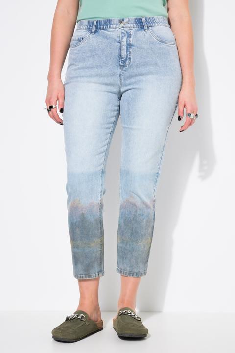 Actual product image Studio Untold Printed Hem Mom Jeans (42)