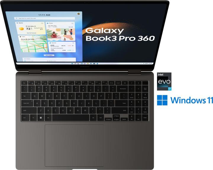 Image du produit Samsung Galaxy Book3 Pro 360 (16", Intel Core i7-1360P, 16 Go, 512 Go, DE)