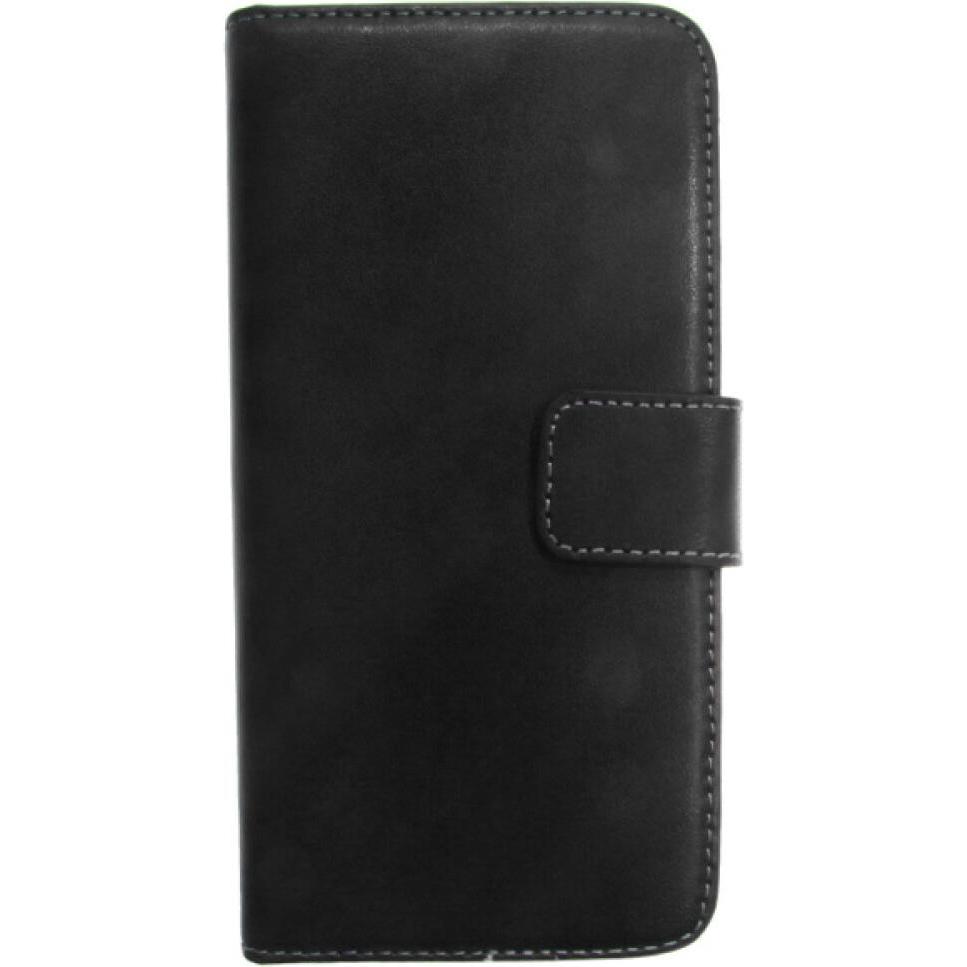 OEM Slim Leather Book Case for HTC M9 - black 4250710561445 (HTC One M9, HTC One M9s), Smartphone Hülle, Schwarz