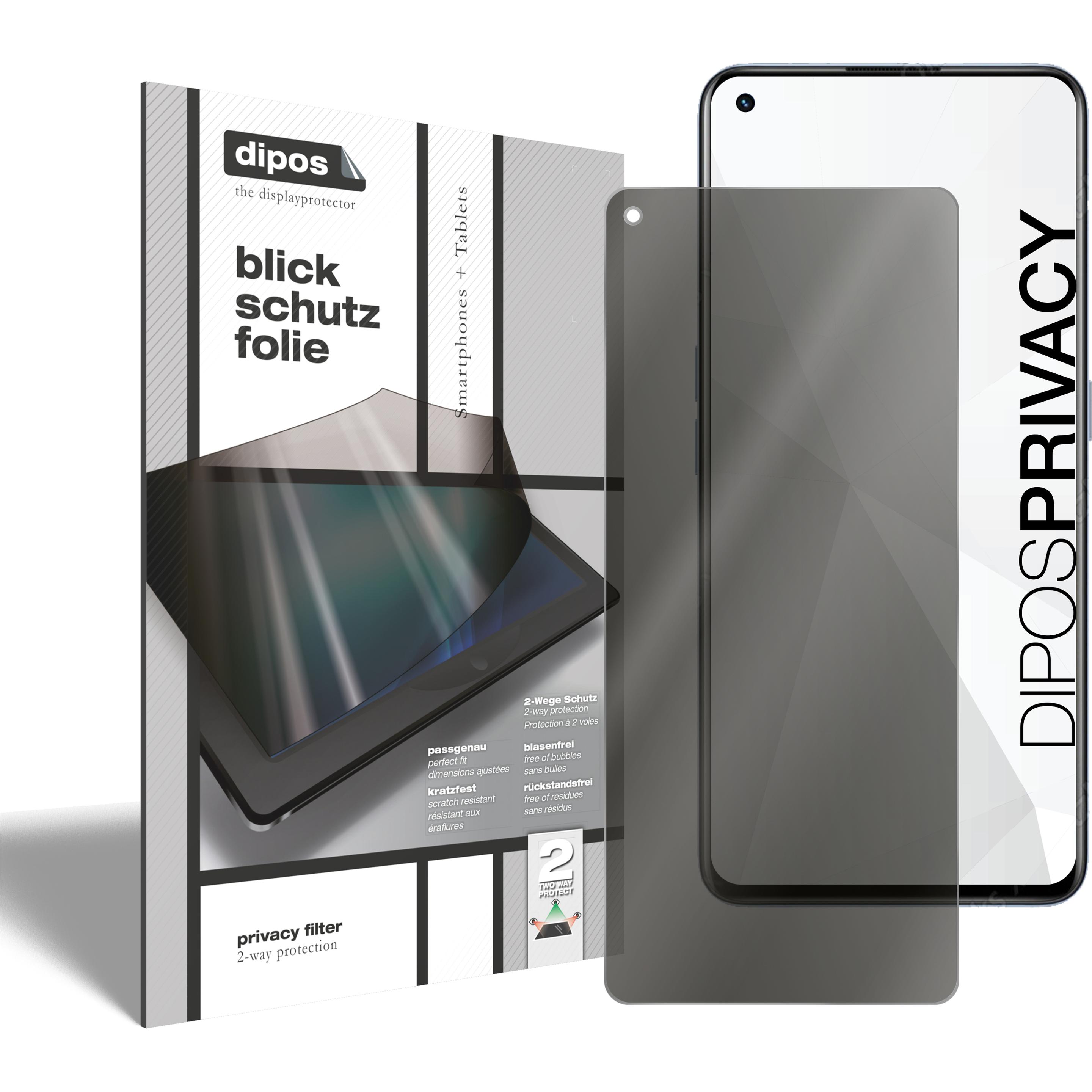 Dipos Blickschutzfolie 2-Way Anti-Shock (1 Stück, Realme GT Neo 2), Smartphone Schutzfolie, Transparent
