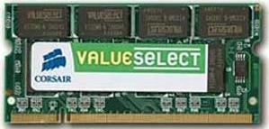 Image du produit Corsair ValueSelect (1 x 1GB, 400 MHz, DDR-RAM, SO-DIMM)