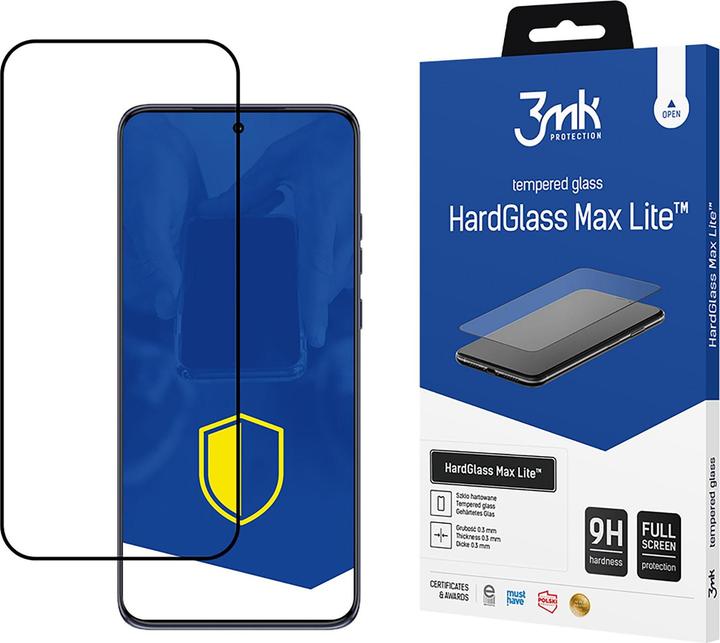 Actual product image 3MK Tempered glass HardGlass Max Lite Black for Motorola Edge 50 Neo (1 pcs., Motorola Edge 50 Neo)