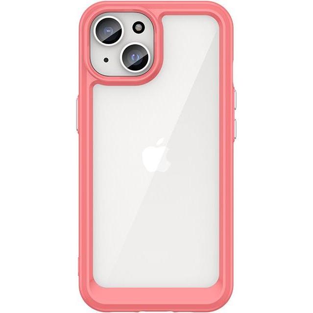 Hurtel iPhone 15 Plus Outer Space reinforced case with a flexible frame - red (Apple iPhone 15 Plus), Smartphone Hülle, ...