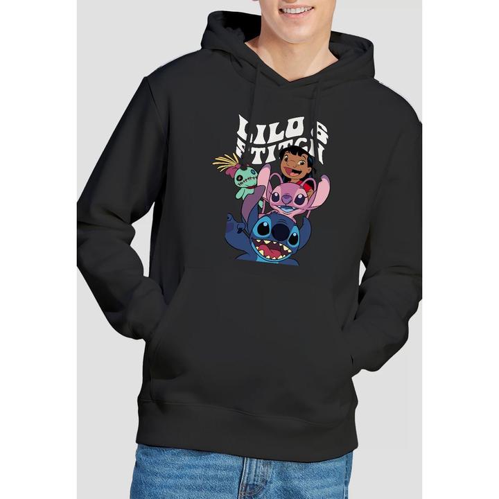 Actual product image Lilo & Stitch Mens Character Montage Hoodie (L)