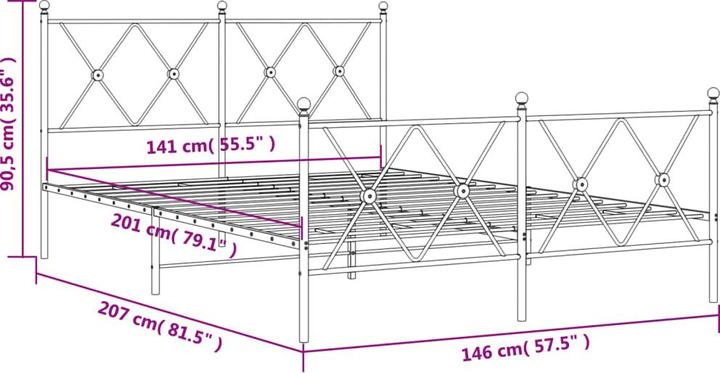 Image du produit vidaXL Bettgestell (140 x 200 cm)