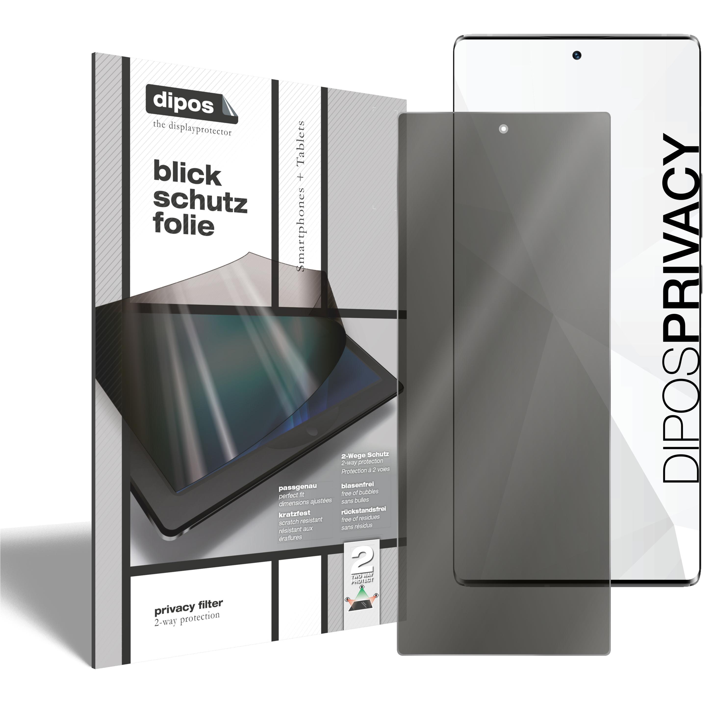 Dipos Blickschutzfolie 2-Way Anti-Shock (1 Stück, ZTE Axon 30 Ultra), Smartphone Schutzfolie, Transparent