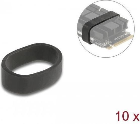 Delock Gummiring zur Befestigung für M.2 SSD und Kühlkörper schwarz 10 Stück
