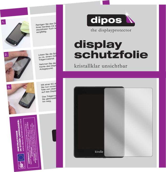 Dipos Displayschutzfolie Crystalclear (2 Stück, Amazon Kindle Paperwhite (2021))