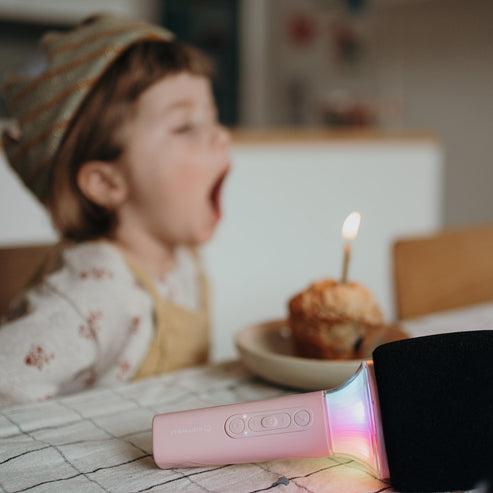 Actual product image Kidywolf Bluetooth microphone with light