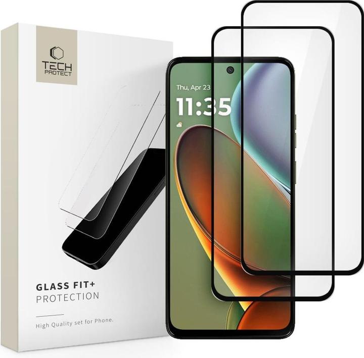 Produktbild Hofi Glass Fit+ 2-Pack Tempered Glass for Motorola Moto G15 / G15 Power / G05 / E15 - Black (2 Stk., Motorola Moto G15, Motorola Moto G5)