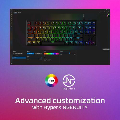 Actual product image HP HyperX Alloy Origins Core PBT HX Red - Mechanical Gaming Keyboard (US, Cable)