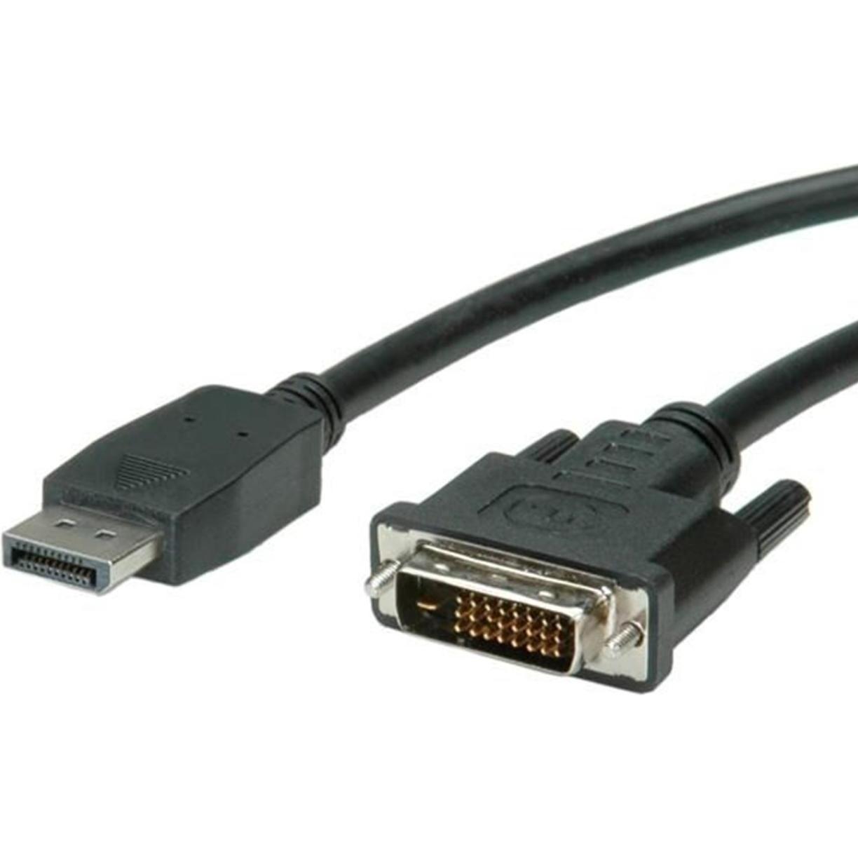 Value DisplayPort — DVI (2 m), Cavo video, Nero