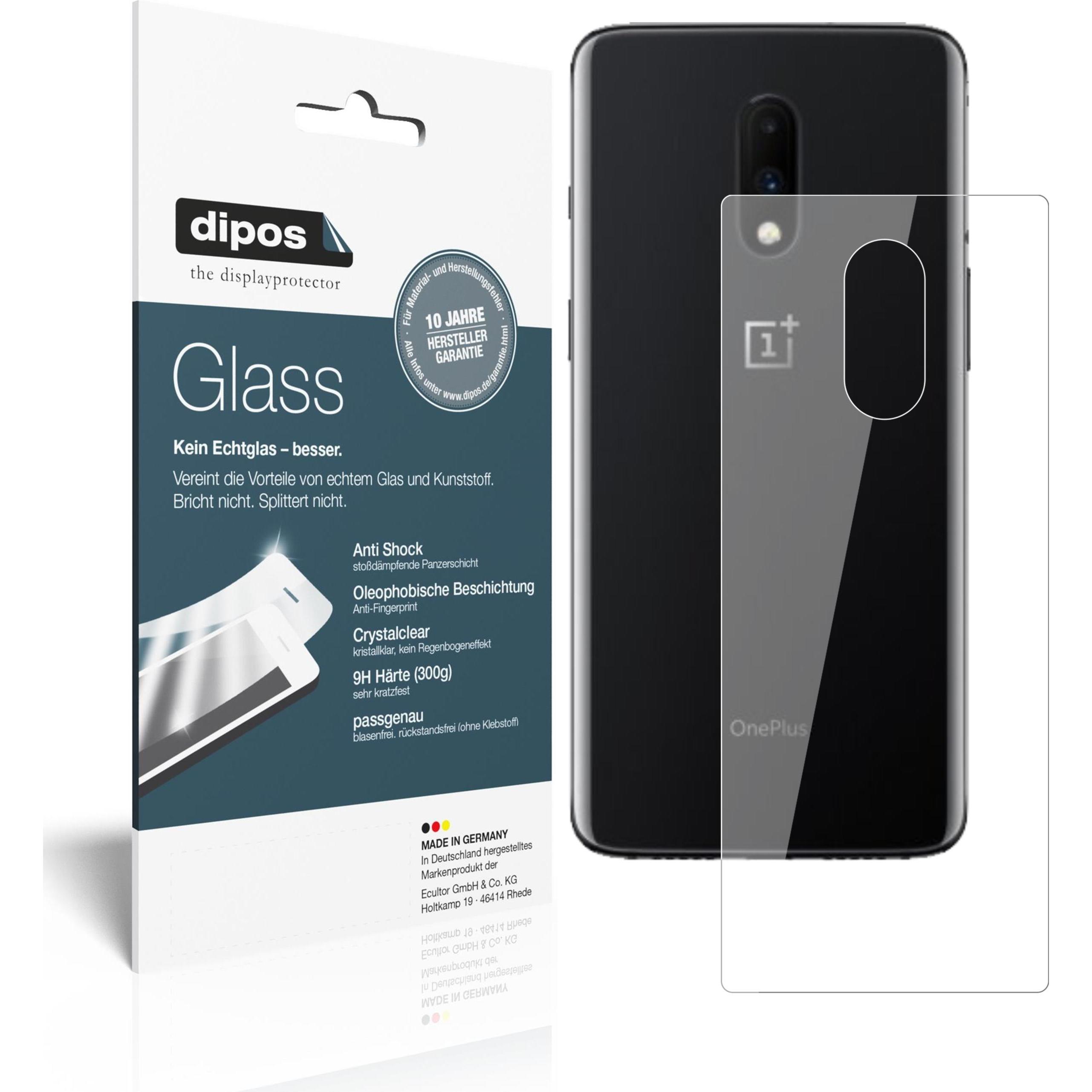 Dipos Displayschutz Anti-Shock (2 Stück, OnePlus 7), Smartphone Schutzfolie, Transparent