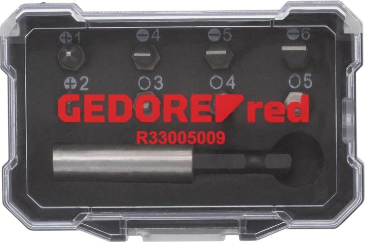 Produktbild Gedore Red red R33005009 Bit-Box 1/4 PH+SL+6-kant+Bithalter 9-teilig (Innensechskant)