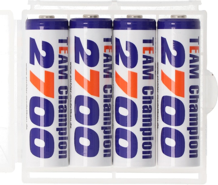 Produktbild XCell Team Champion Akku Mignon/AA 2700mAh 4er Set inklusive praktischer Aufbewahrungsbox AA (4 Stk., AA, 2700 mAh)