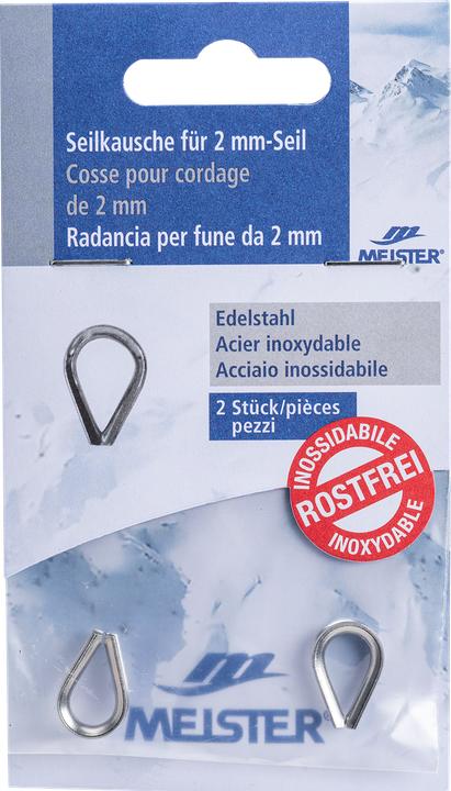 Produktbild Meister Kausche INOX für 2mm Seil (0.00 m)