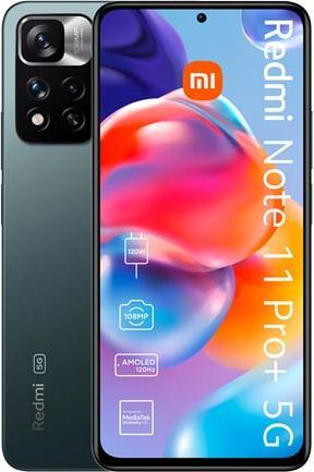 Image du produit Xiaomi Redmi Note 11 Pro+ 5G (128 Go, Forest Green, 6.67", Double SIM hybride, 5G)