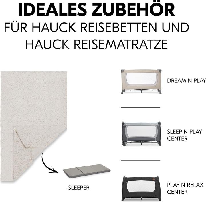 Actual product image Hauck Fitted sheets for travel cot mattresses