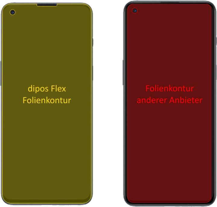 Produktbild Dipos Displayschutzfolie Full-Cover 3D (3 Stk., OnePlus Nord 2)