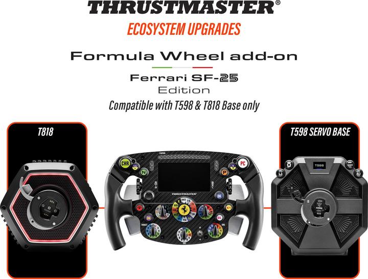 Actual product image Thrustmaster AddOn Thrustm. Ferrari SF25 Edition Lenkrad (KON/PC) retail (PC, PS4, PS5, Xbox One S, Xbox Series X)