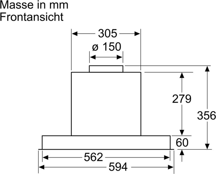 Actual product image Bosch Hausgeräte DBB66AF60 (Substructure hood)
