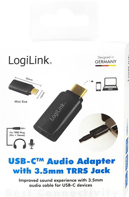 Produktbild LogiLink USB-C zu 3.5 mm (Digital -> Analog)