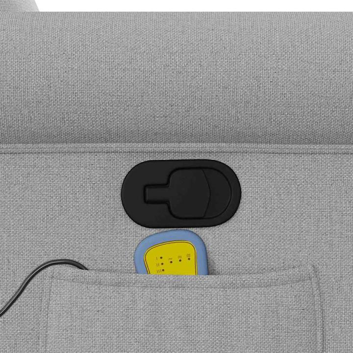 Actual product image VidaXL Massage chair with stand-up aid Cloud grey fabric
