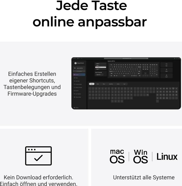 Produktbild Keychron B6 Pro (DE, Kabelgebunden, Kabellos)