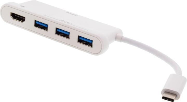 Produktbild Deltaco USBC-HUB102 interface hub USB 2.0 Type-C White (USB-C, 1 Ports)