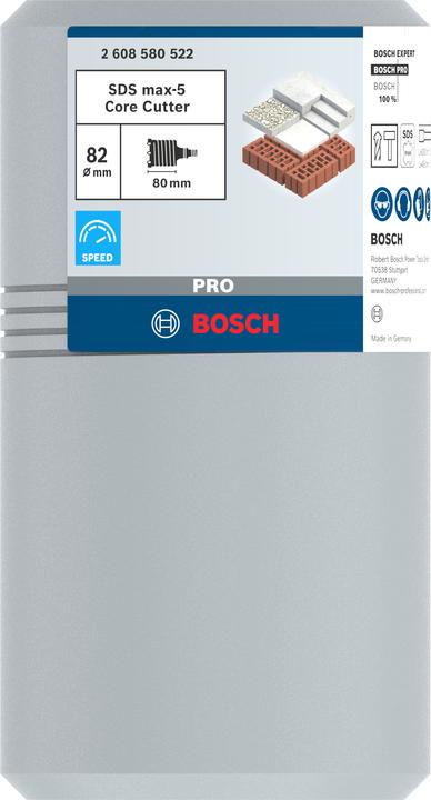 Produktbild Bosch Professional Zubehör PRO SDS max-5 Core Cutter, 82 x 80 x 102 mm (82 mm)