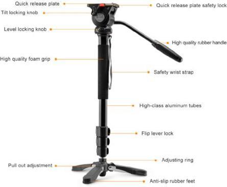 Produktbild Nest Video Monopod NT-329M H145 cm