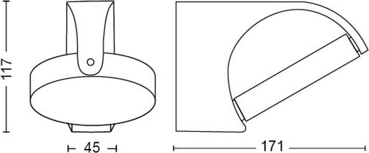 Image du produit Philips Mimosa mur 7W Anthr. 2700K (630 lm)