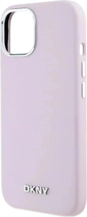 Actual product image DKNY DKHMP15SSMCHLP iPhone 15 / 14 / 13 6.1" różowy/pink hardcase Liquid Silicone Small Metal Logo M (Apple iPhone 13, Apple iPhone 14, Apple iPhone 15)