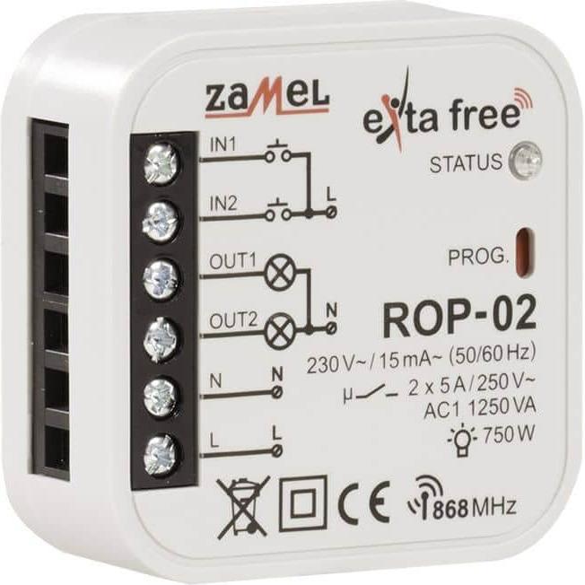 Zamel, Zubehör Beleuchtung, 2-Kanal Funkempfänger mit 5 Betriebsmodi ROP-02