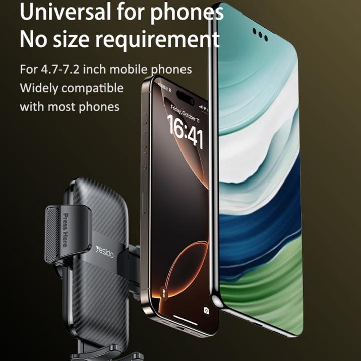 Immagine prodotto Yesido Supporto per auto C274, 4,7 pollici - 7,2 pollici, nero