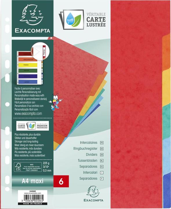 Produktbild Exacompta Blanko-Register - Karton