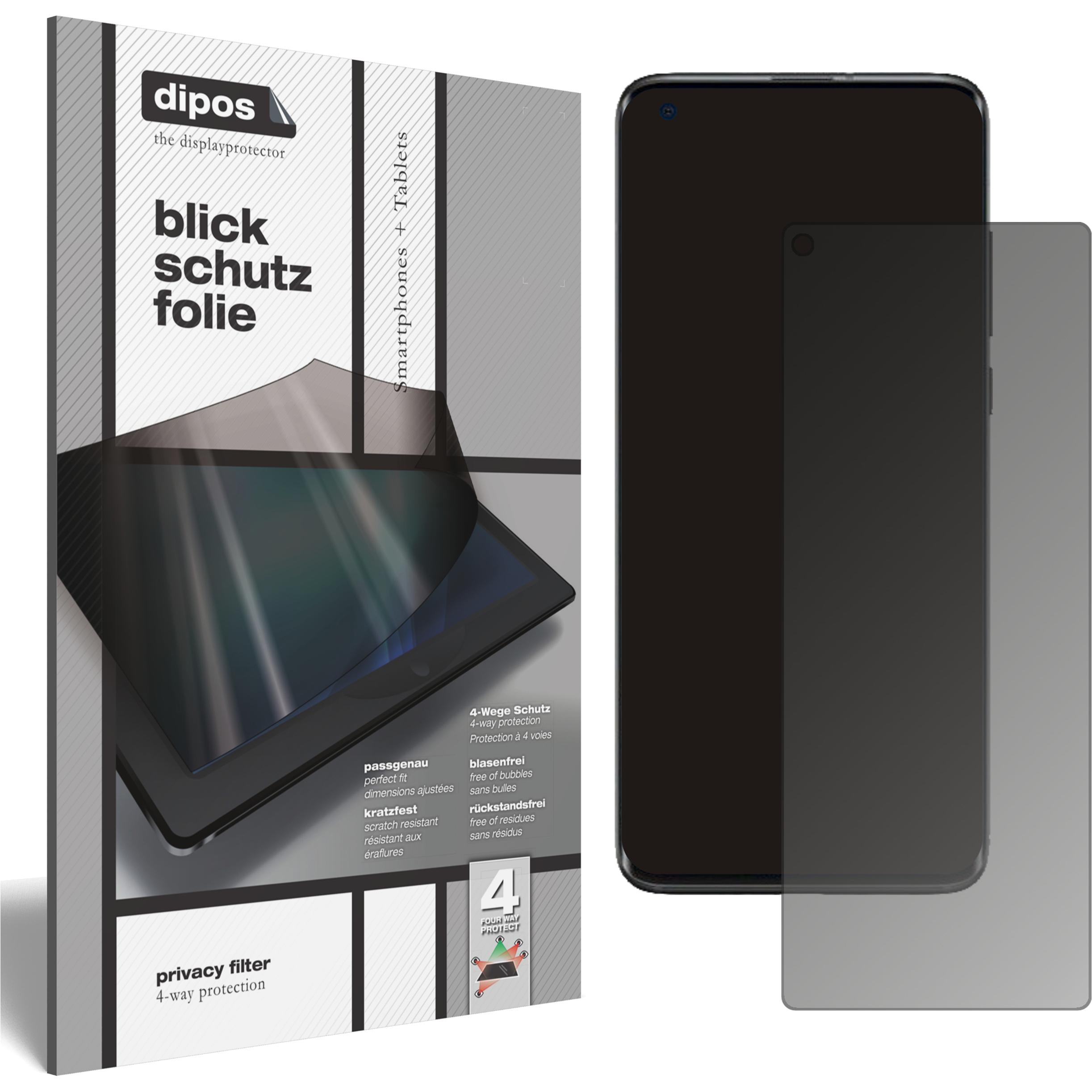 Dipos Blickschutzfolie 4-Way Privacy (1 Stück, Xiaomi Mi 10S), Smartphone Schutzfolie, Transparent