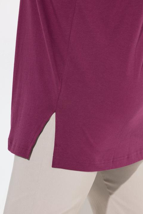 Actual product image Ulla Popken Basic V-Neck Relaxed Fit Short Sleeve Tee (62)