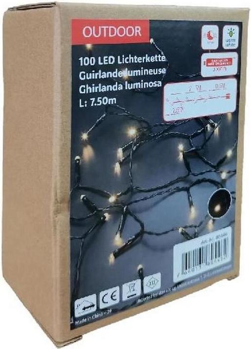 Actual product image GuGus LED outdoor light chain 100 LED warm white light Length 7.5m (7.50 m)