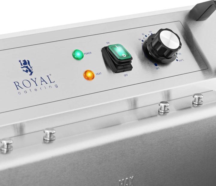 Produktbild Royal Catering Fettbackgerät Donut Berliner Fritteuse Backwaren Backgerät Edelstahl 16 l 3000 W