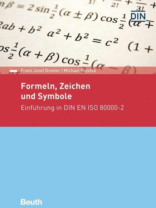 Actual product image Formeln, Zeichen und Symbole (German, Franz Josef Drexler, Michael Krystek, DIN e.V., 2019)