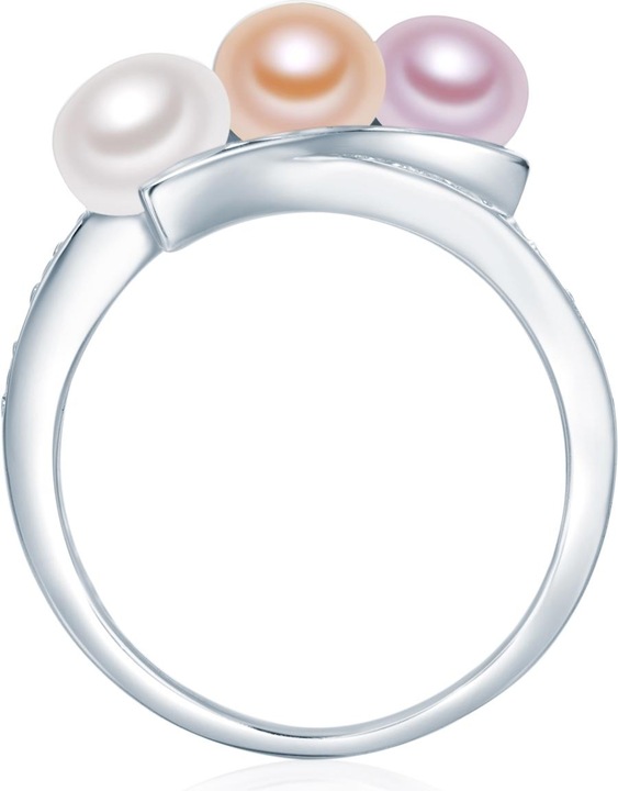 Immagine prodotto Valero Pearls Donna Argento Cubic Zirconia Perle d'acqua dolce coltivate argento - 3860 (58, 925 Argento)
