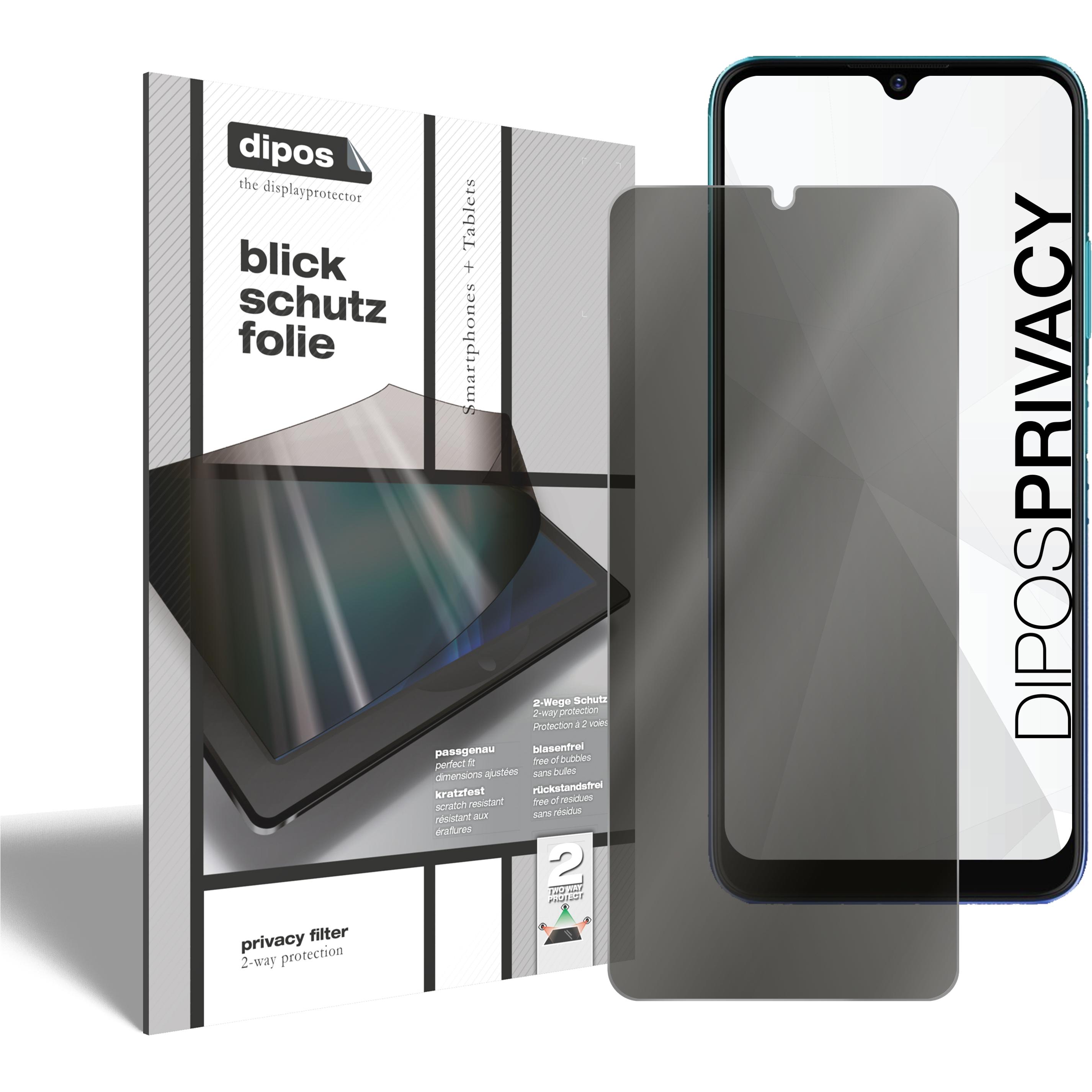 Dipos Blickschutzfolie 2-Way Anti-Shock (1 Stück, ZTE Blade V30 Vita), Smartphone Schutzfolie, Transparent