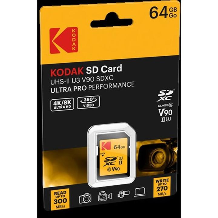 Immagine prodotto Kodak SD 64GB UHS-II U3 V90 Ultra Pro (64 GB, SD, U3, UHS-II)
