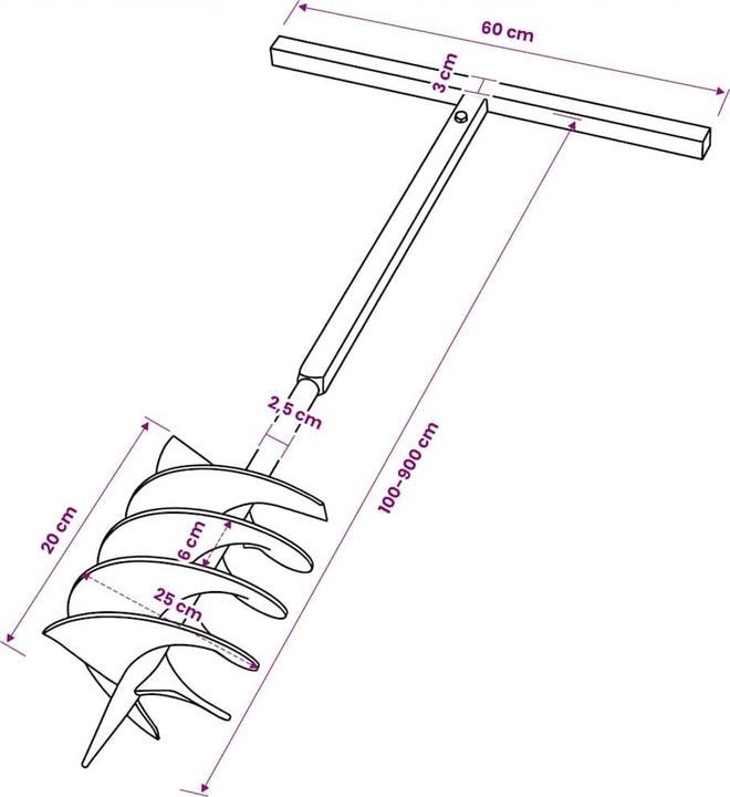 Actual product image vidaXL Erdbohrer (200 mm)