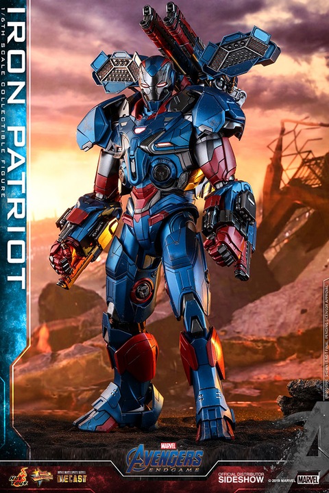 Actual product image Hot Toys Avengers Endgame "Iron Patriot" 1/6 Scale Figure